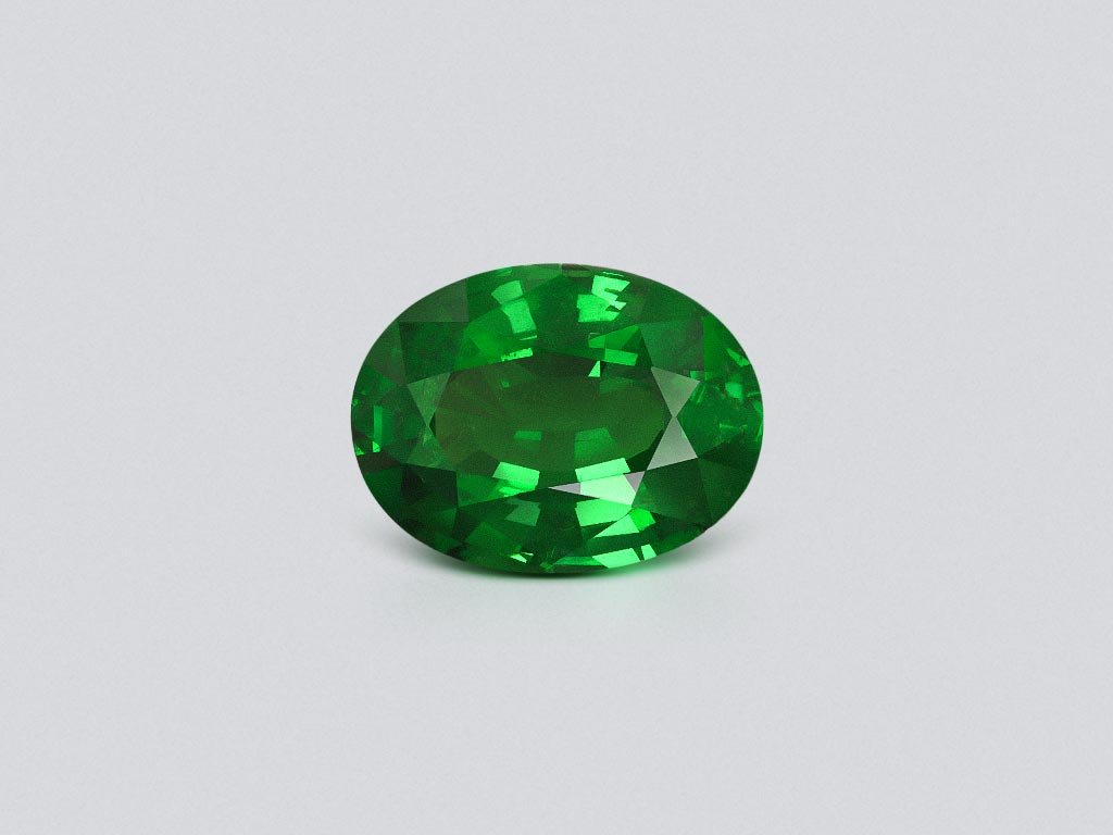 Grenat tsavorite taille ovale vert vif 7,04 ct Tanzanie  Image №1