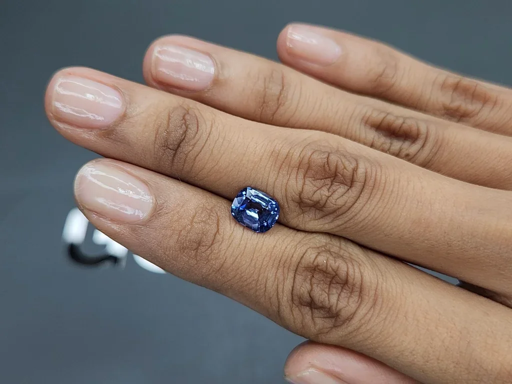 Cobalt spinel cushion cut 2.06 carats, Tanzania Image №2