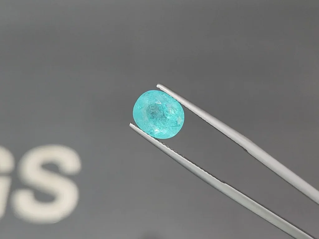 Turmalina Paraiba talla ovalada 3,61 quilates, Mozambique Image №3