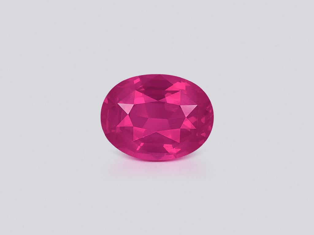Spinel Mahenge Vivid Pink rutile silk effect oval cut 3.20 carats, Tanzania Image №1