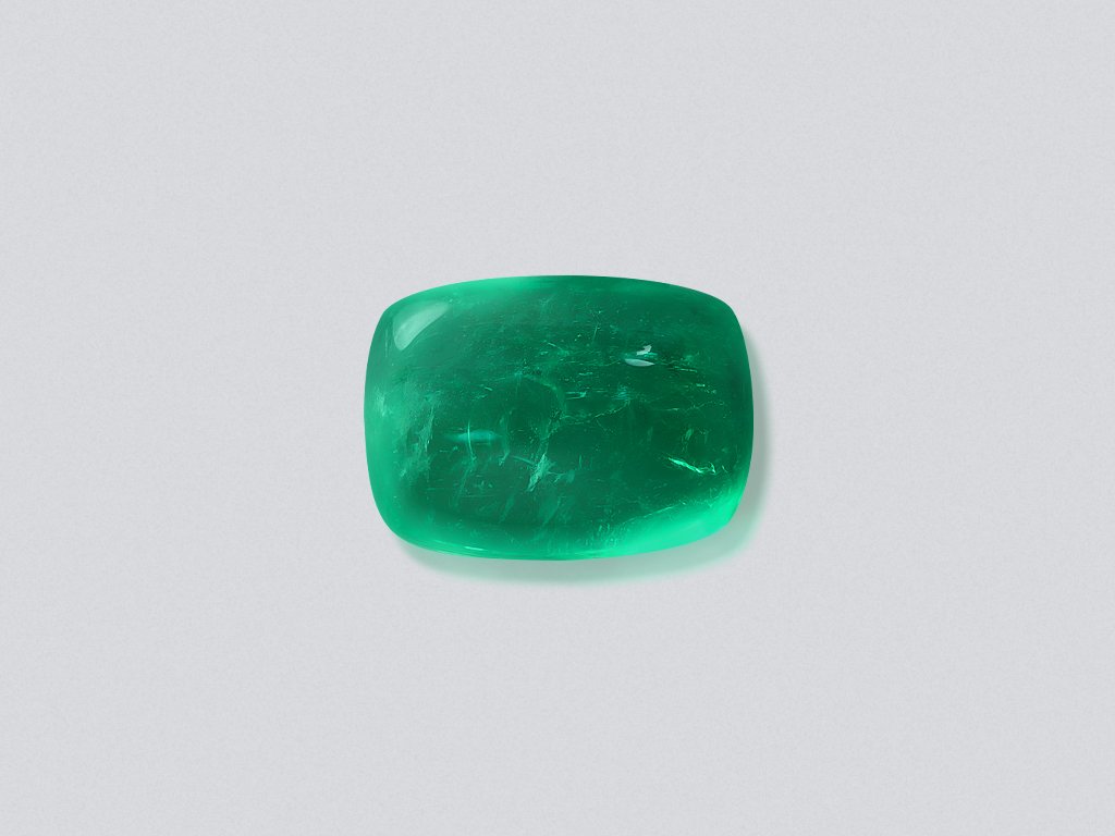 Emerald fancy cabochon cut 3.55 carats, Russia Image №1