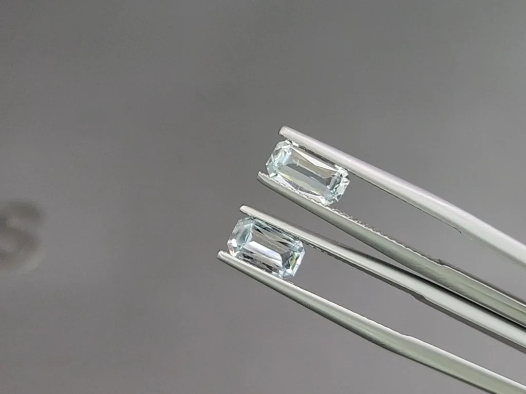 Aquamarin-set achteckig geschliffener 2,87 karat, Madagaskar Image №3