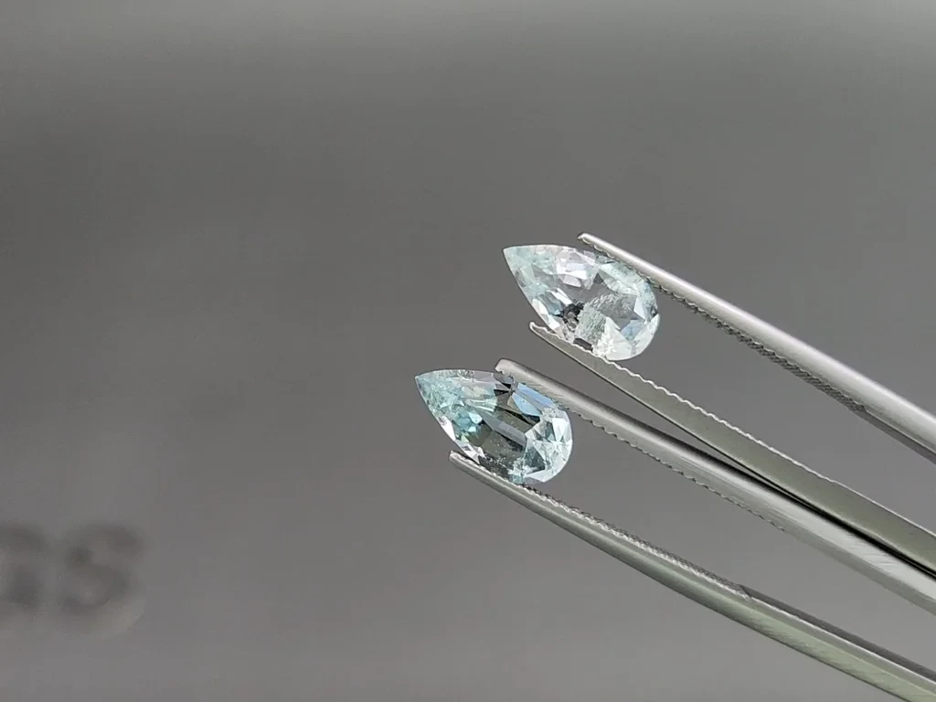 Ensemble aigues-marines taille poire, 3,78 carats, Madagascar Image №4
