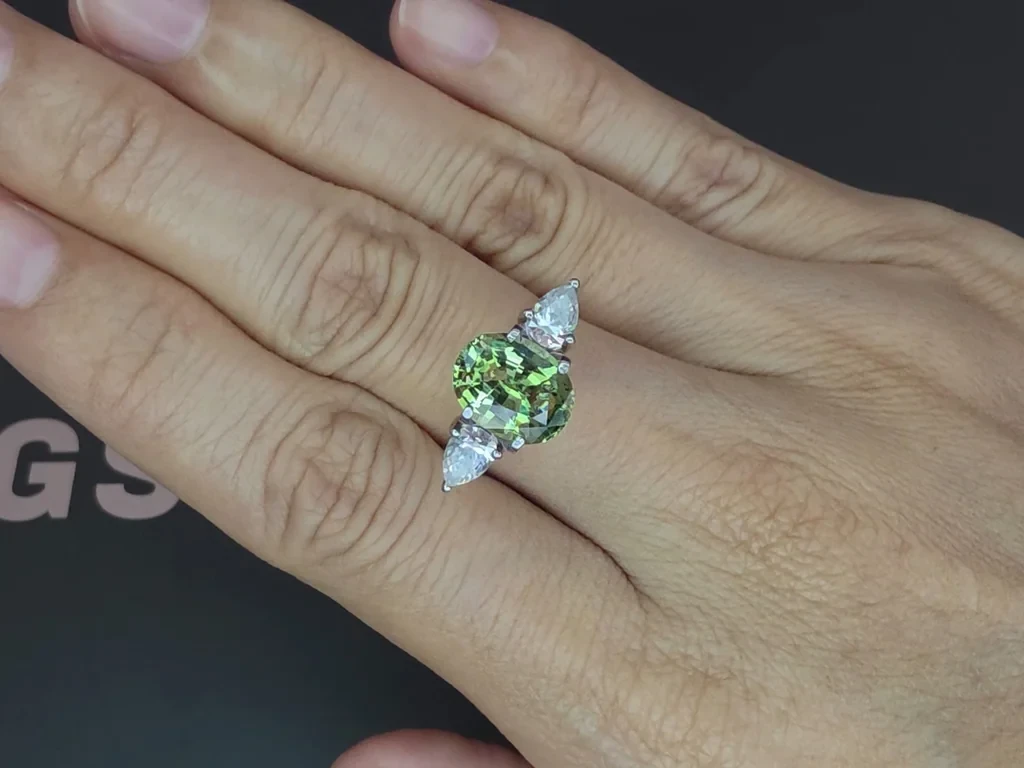 Grenat tsavorite taille ovale de 3,03 carats, Tanzanie  Image №5