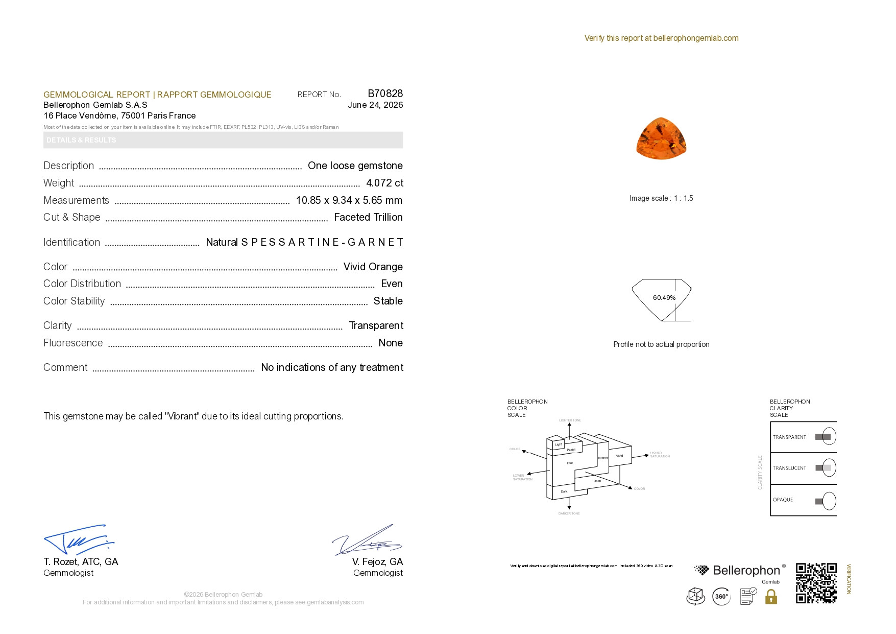 Leuchtend orangefarbener spessartin-granat in „Fanta“-Farbe, trillion-schliff 4,07 karat, Afrika Image №7