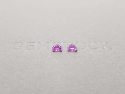 Pair of fancy cut pink sapphires 0.68 ct photo