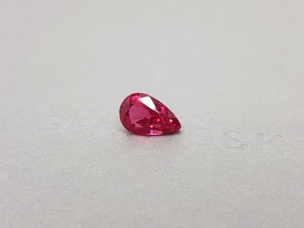 Unique pink-red pear cut spinel 5.62 ct, Mahenge Image №3