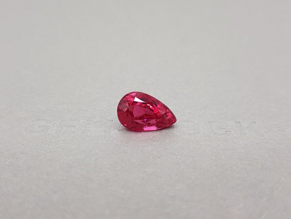 Unique pink-red pear cut spinel 5.62 ct, Mahenge Image №1