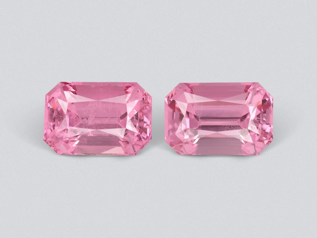 Pair of pink radiant cut spinels 4.03 carats, Pamir Image №1