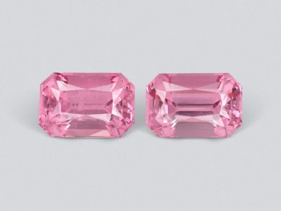 Pair of pink radiant cut spinels 4.03 carats, Pamir photo