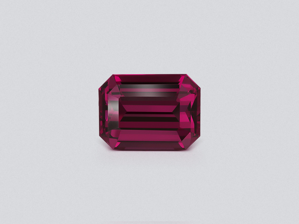 Garnet purple rhodolite octagon cut 3.32 carats, Africa Image №1