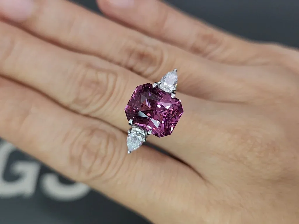 Spinelle rose taille radiant de 9,25 carats, Tanzanie Image №5