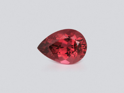 Orange red tourmaline pear cut 13.55 carats, Africa  photo