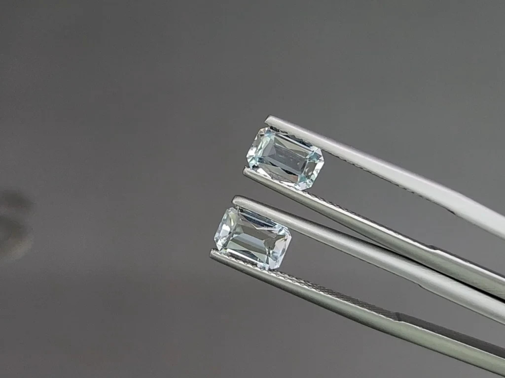 Aquamarin-set achteckig geschliffener 2,79 karat, Madagaskar Image №3