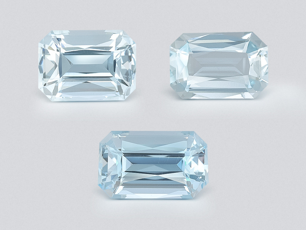 Aquamarin-set achteckig geschliffener 2,79 karat, Madagaskar Image №1