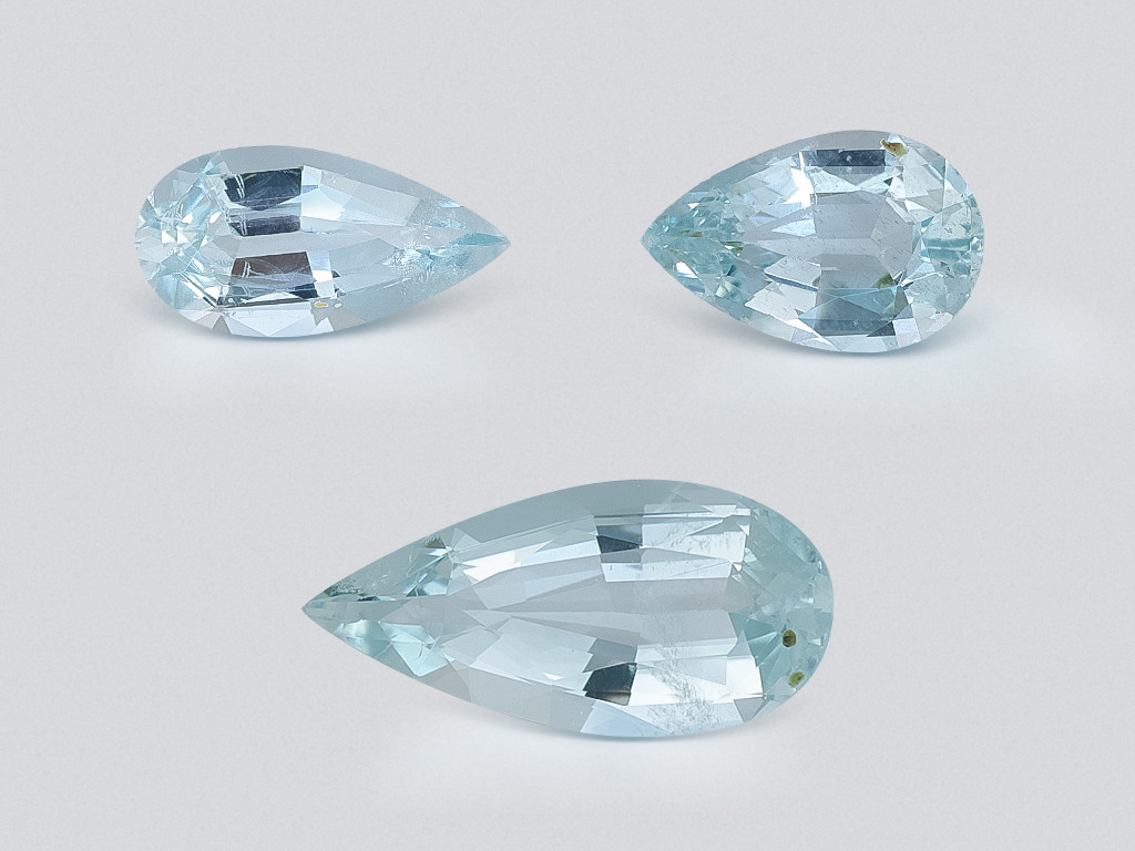 Satz aquamarine im birnenschliff 3,87 karat, Madagaskar Image №1