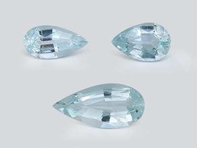 Satz aquamarine im birnenschliff 3,87 karat, Madagaskar photo