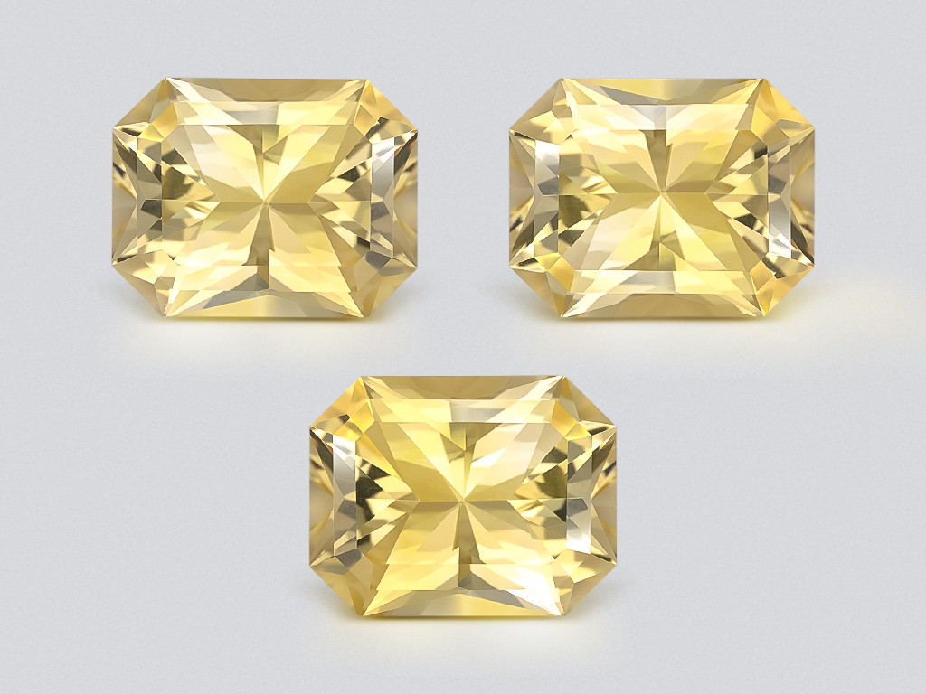 Set of citrines, high precision radiant cut 40.88 carats,  Africa Image №1