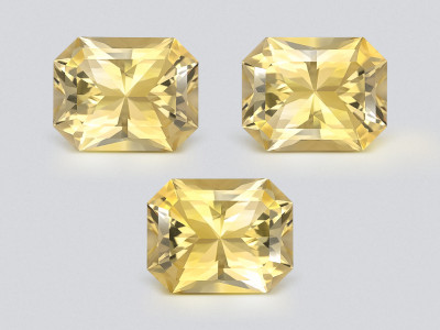 Set of citrines, high precision radiant cut 40.88 carats,  Africa photo