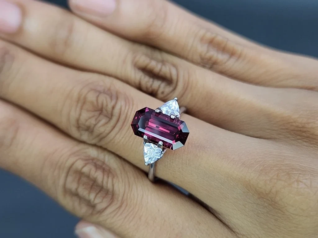 Rhodolite garnet octagon cut 4.16 carats, Madagascar Image №5