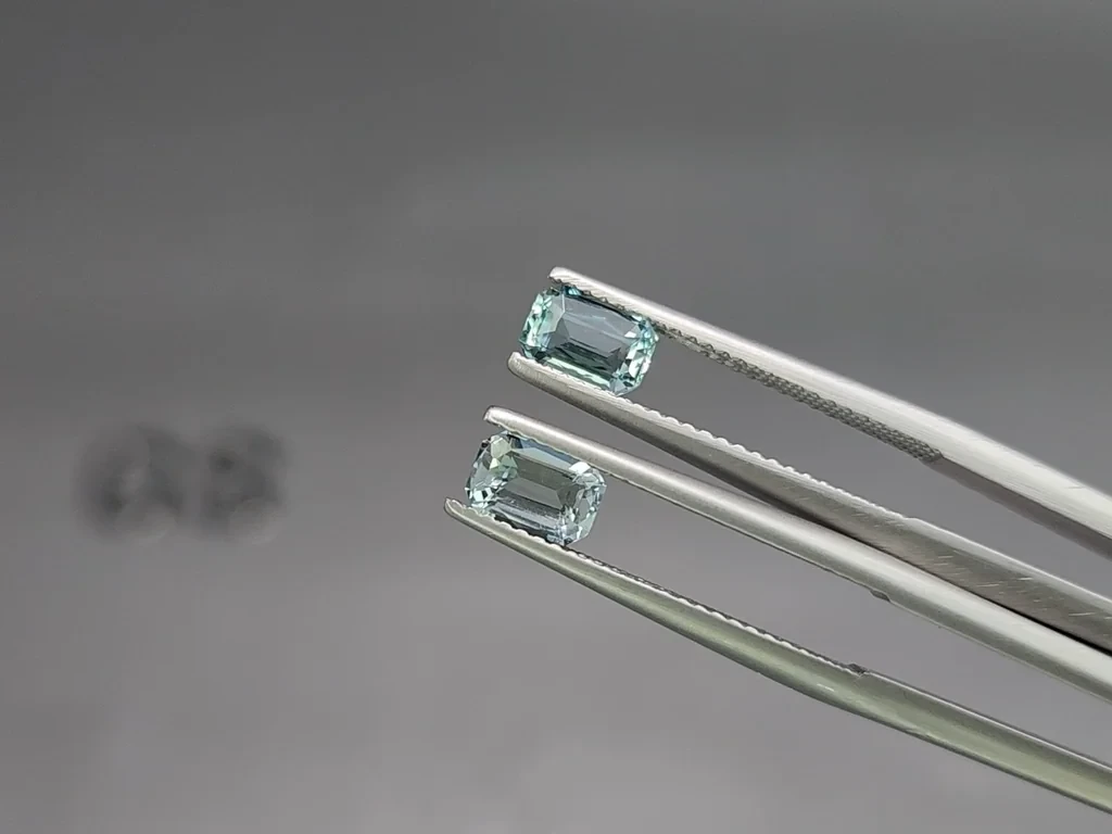 Set of aquamarines octagon cut  2.34 carats, Madagascar Image №3