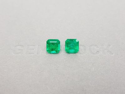Pair of Colombian octagon emeralds 2.58 ct photo
