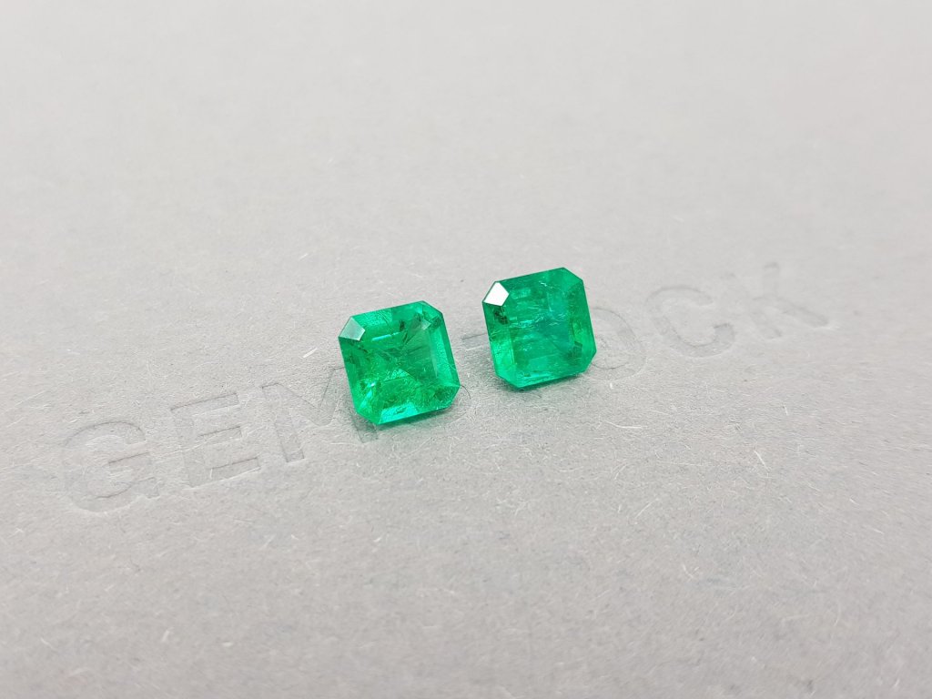 Pair of Colombian octagon emeralds 2.58 ct Image №2
