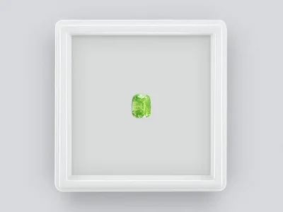 Tsavorite vert clair taille coussin 1,36 ct, Afrique photo