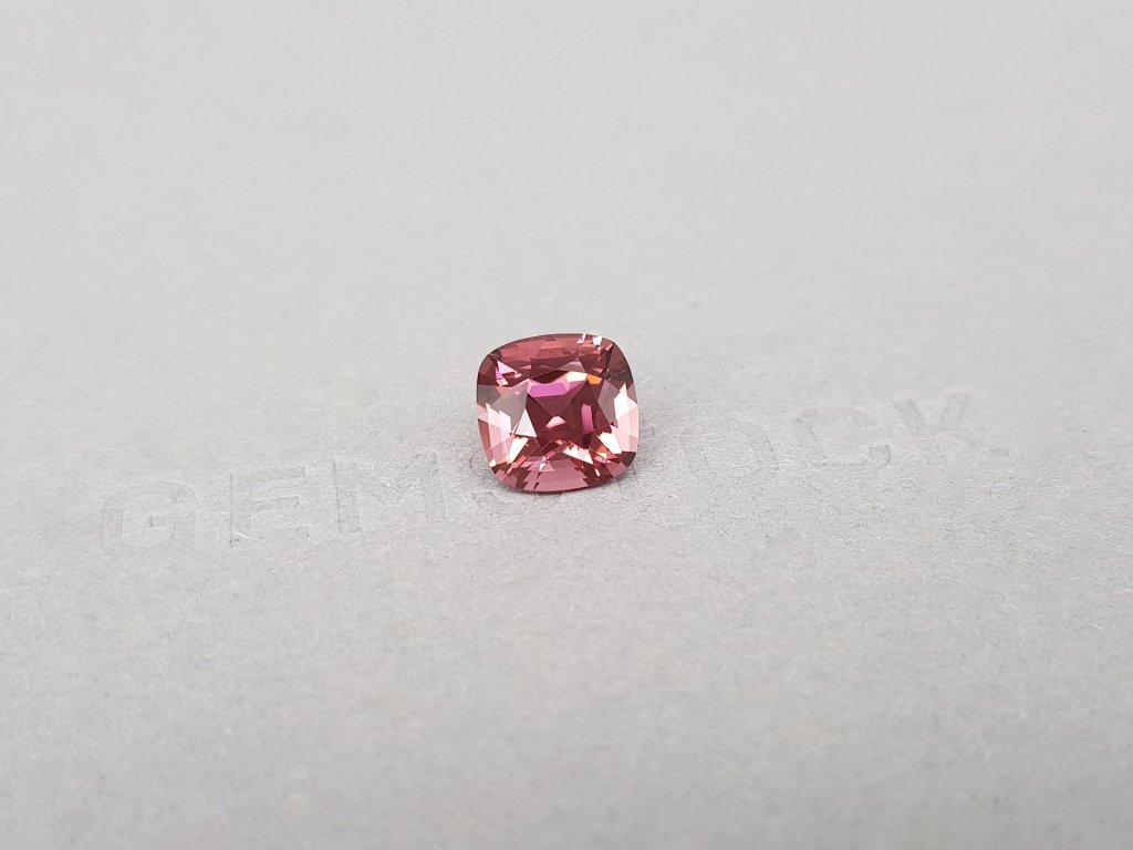 Ring with pink-orange rubellite 3.37 carats in 18K white gold Image №5