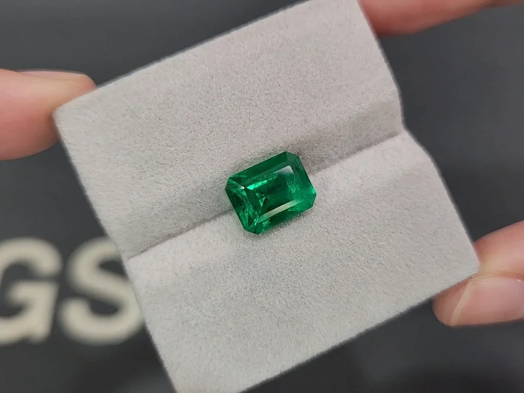 Emerald Verdant green octagon cut 4.03 carats, Panjshir Image №4