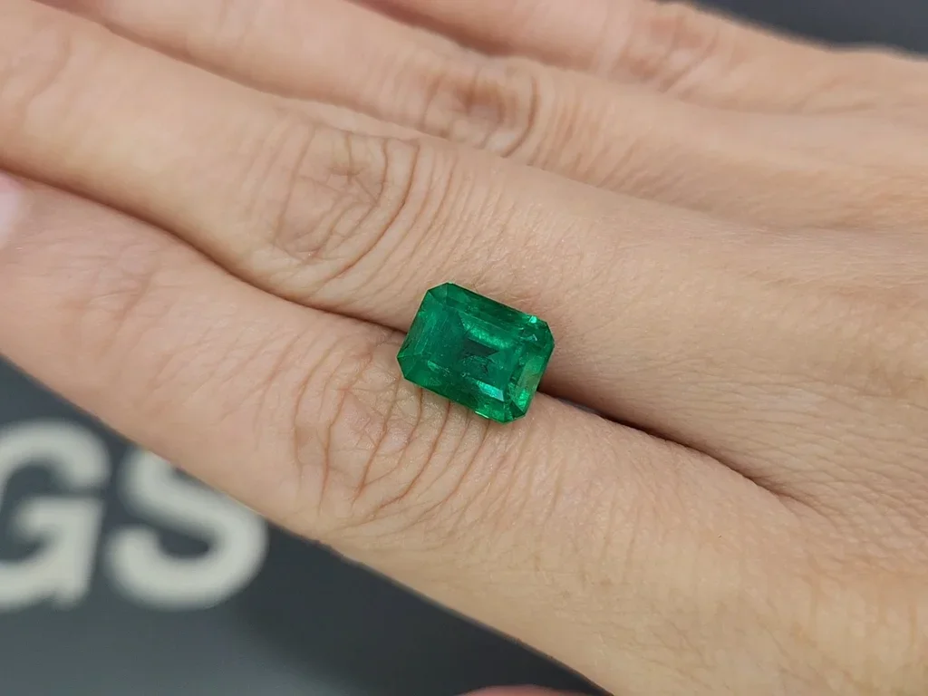 Emerald Verdant green octagon cut 4.03 carats, Panjshir Image №2