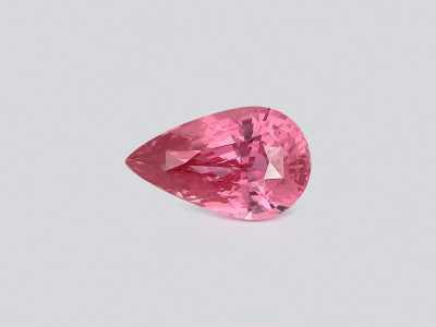 Unbehandelter, birnenförmig geschliffener Padparadscha-saphir 3,04 karat, Madagascar photo