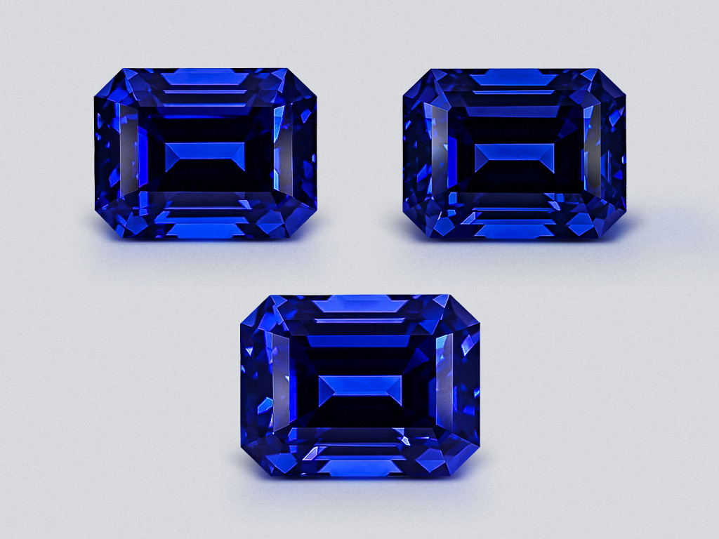 Set aus tansaniten im oktagon-schliff 25,86 karat, Tansania Image №1