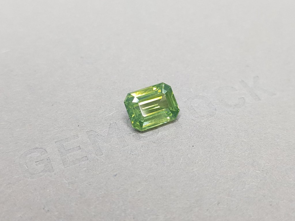 Octagon cut green zircon from Sri Lanka 3.94 ct Image №3