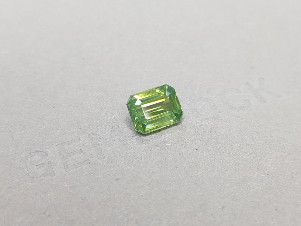 Octagon-cut green zircon from Sri Lanka 3.94 ct Image №3