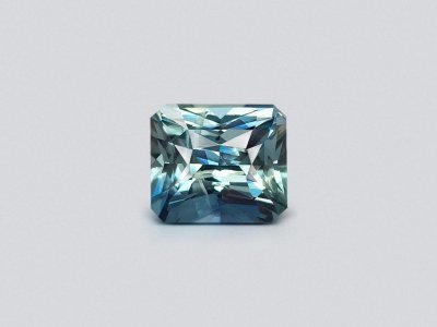 Unheated teal sapphire in radiant cut 2.0 carats, Sri Lanka photo