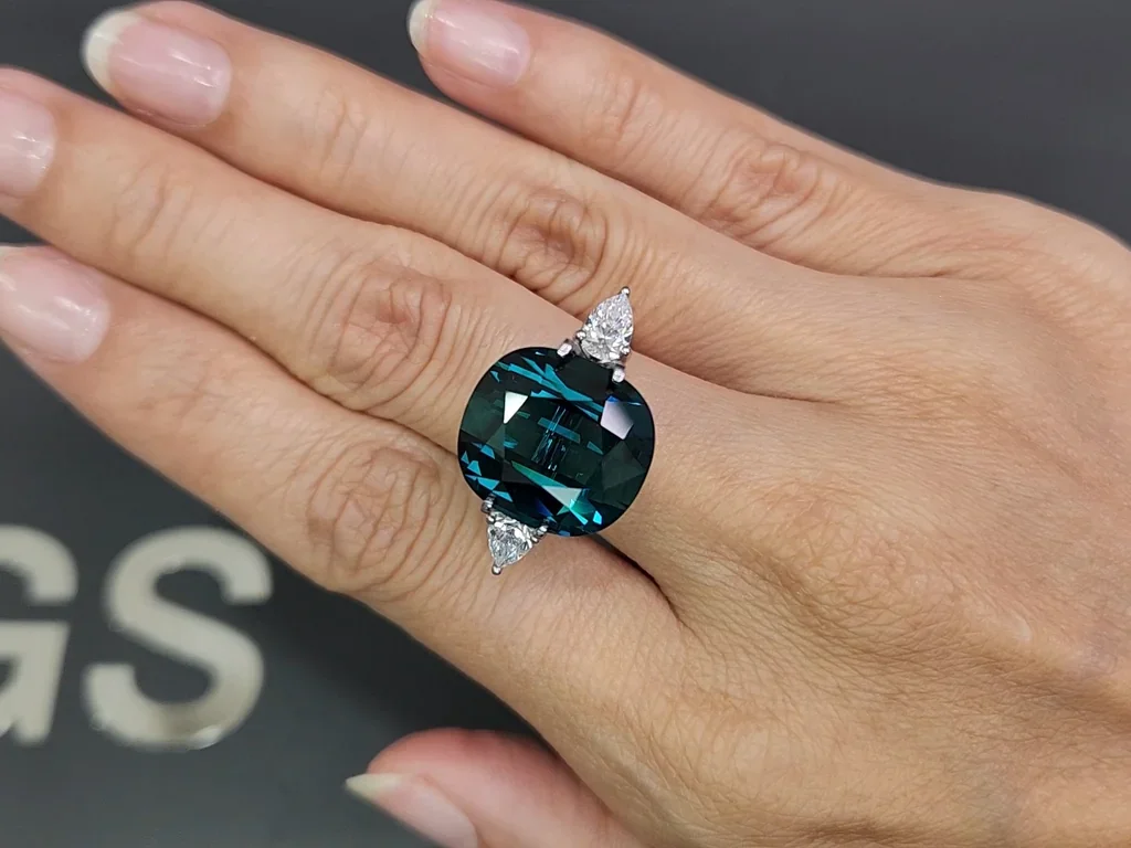 Gran turmalina indigolita azul de talla cojín de 16,00 quilates, Afganistán  Image №5