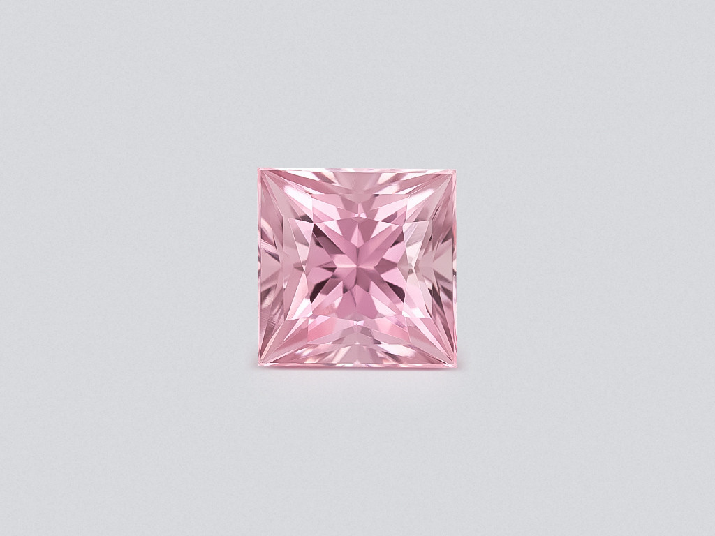 Soft pink tourmaline princess cut  5.50 carats,  Africa Image №1