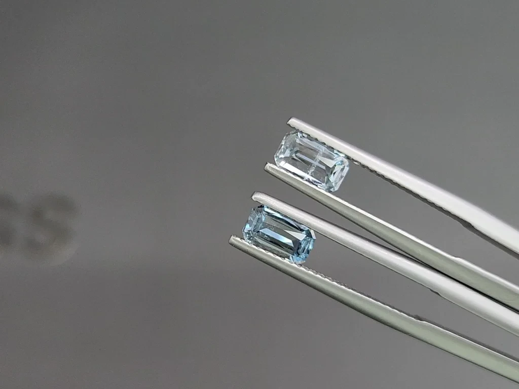 Aquamarin-set achteckig geschliffener 2,54 karat, Madagaskar Image №3