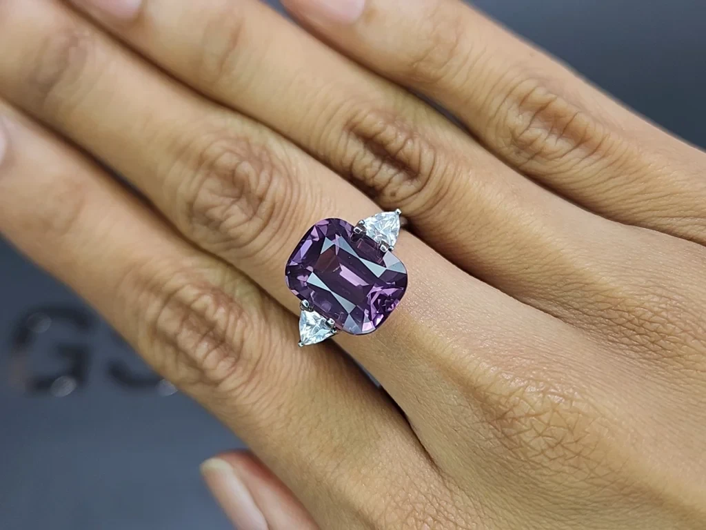 Spinelle violet taille coussin de 8,49 carats, Tanzanie Image №5