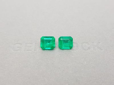 Pair of Colombian octagon emeralds 3.31 ct photo