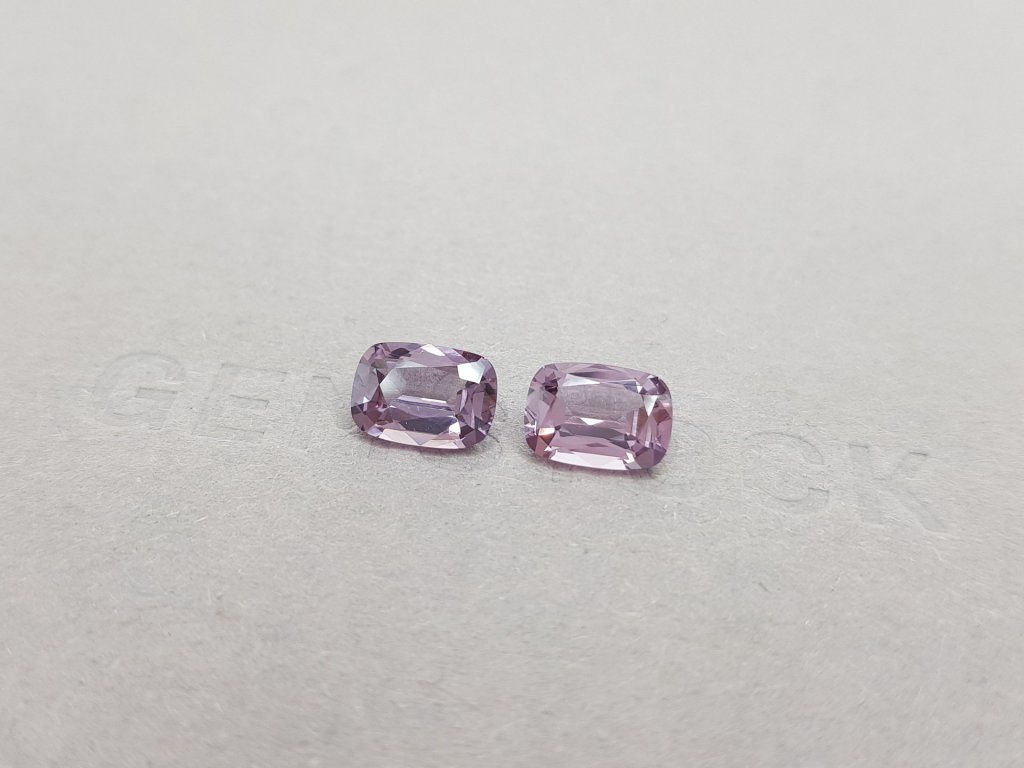 Pair of purple-pink spinels from Burma 3.17 ct Image №3