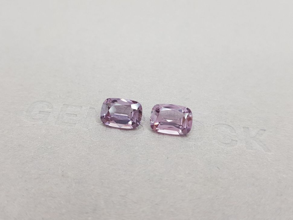 Pair of purple-pink spinels from Burma 3.17 ct Image №3