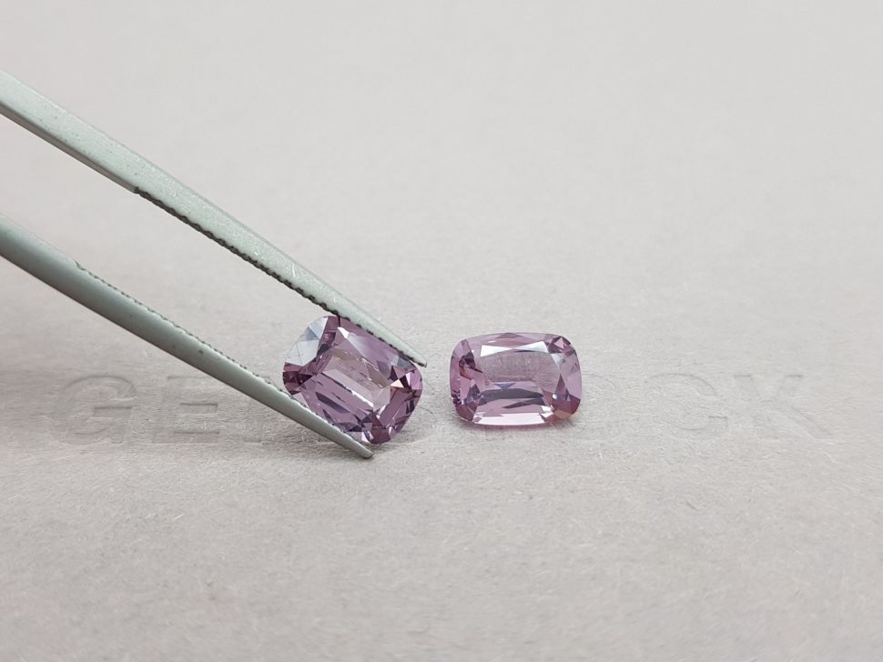 Pair of purple-pink spinels from Burma 3.17 ct Image №4