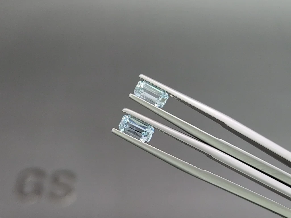 Set of aquamarines octagon cut 2.33 carats, Madagascar Image №3