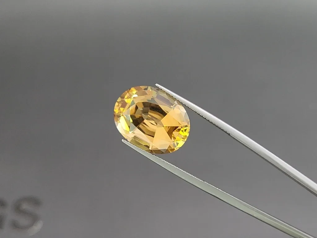 Citrine precision cut oval 13.49 carats, Africa Image №3