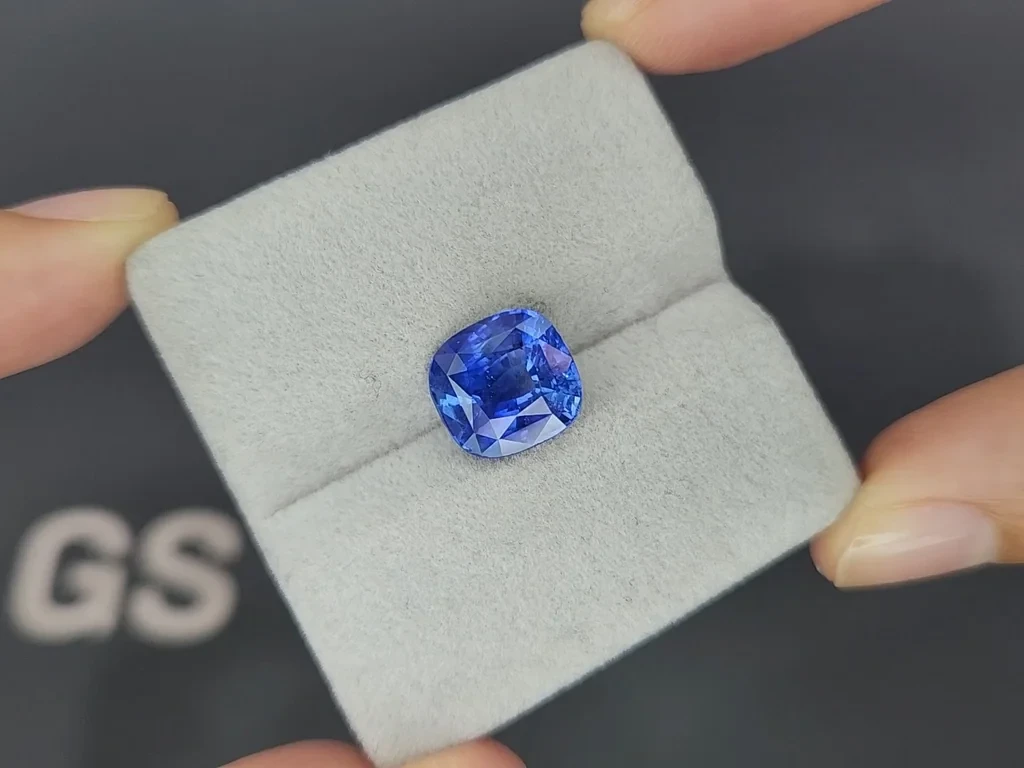 Saphir bleu taille coussin de 6,07 carats, Sri Lanka Image №4