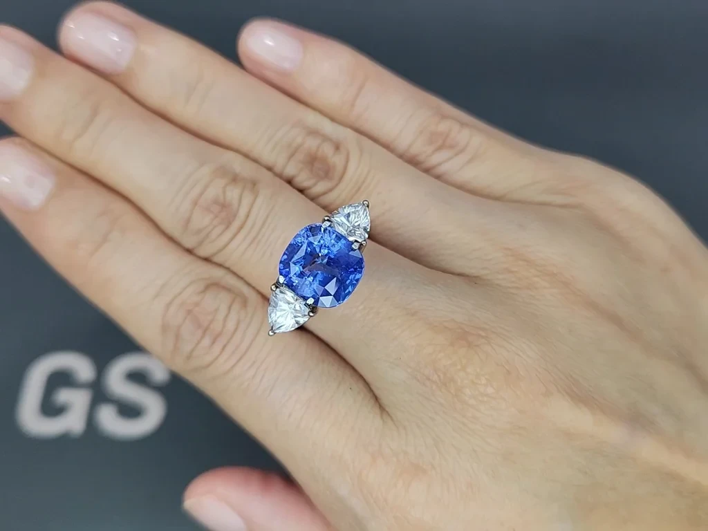 Saphir bleu taille coussin de 6,07 carats, Sri Lanka Image №5