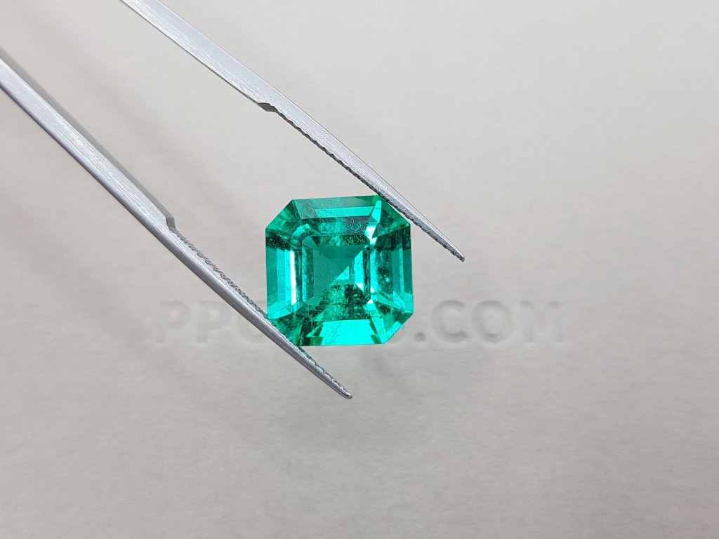 High quality bright Colombian emerald 6.26 ct, GRS Image №4