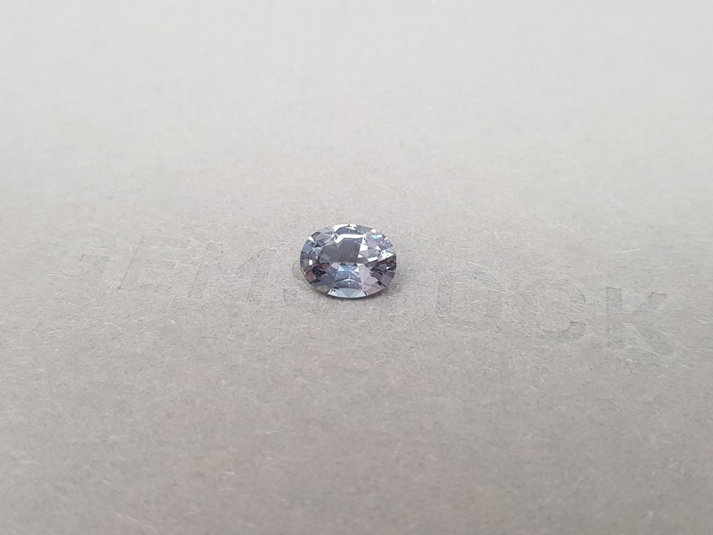 Oval-cut steel gray spinel 1.18 ct, Burma Image №3